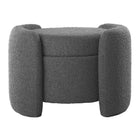 Modway - Nebula Boucle Rembourré Ottoman - Charbon de bois-6