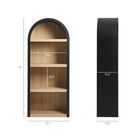 Modway - Caleb 4e Étagère Arqué Vitrine - Noir-Quatre étagères ouvertes