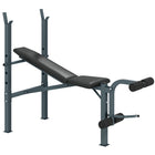 Soozier - Banc de musculation incliné décliné avec extension pour jambes et support pour barre-Solidité supérieure grâce au cadre en acier massif, supporte jusqu'à 660 lb 