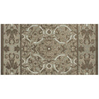 Avocado Decor - Valentine Flower tapis intérieur, 2,3pi x 7,2pi, Brun/Ochre-Fait à la machine au Belgique