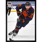 Leon Draisaitl Edmonton Oilers Skating with Puck sur toile - Toile encadree - 22" x 31"-Impression sur toile de qualité supérieure avec bordures enveloppées