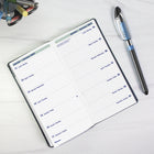 Blueline - 2027 agenda de poche bihebdomadaire avec reliure piqûre à cheval – 6 po x 3 1/2 po – noir – bilingue-100 % de papier recyclé post-consommation