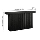 Hudson&Canal - Console rectangulaire cannelée Olie de 140 cm de large - Grain noir-Nettoyer avec un chiffon doux et sec, sans produits chimiques agressifs ni produits de nettoyage abrasifs