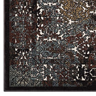 Modway - Westia Vintage turc orné Tapis de comédie 8 pi l x 10 pi L - Brun foncé et bleu argenté-Résistant aux taches / Facile à nettoyer