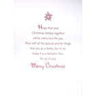 Mill Brook Studio - Cartes de souhaits Noël / Enveloppes - 5-3/8 po x 7-3/4 po - À Toi et ta Famille - Bas de Noël - Paquet de 18-Imprimées sur un papier de qualité non couché
