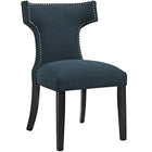Modway - Curve Tissu Fauteuil d’appoint de salle à manger Ensemble de 2 - Azure-Rembourrage en mousse dense pour le confort