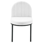 Modway - Isla Chenal Touffé Tissu rembourré Fauteuil d’appoint de salle à manger - Noir Blanc-Capacité de poids de la chaise : 331 lb.