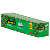 Scotch - Rouleaux de recharge de ruban magique - 3/4 po x 1000 po, 10 rouleaux-La bande invisible de finition mate d'origine