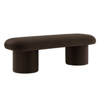 Modway - Orla Performance Velvet Banc - Marron chocolat-Velours de performance résistant aux taches
