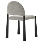 Modway - Hayley Tissu rembourré Fauteuil d’appoint de salle à manger - Chameau Noir-8