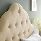 Modway - Sovereign Tissu rembourré Tête de lit Queen, Beige-Rembourré de mousse
