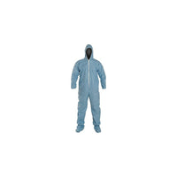 Dupont – Combinaison de protection personnelle avec capuchon et chaussons, TemPro, bleu, 3x grand, 10/paquet (TM122S-3X)-Matériau : TemPro