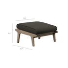 Modway - Saratoga Terrasse extérieure Teck Ottoman, Gris silex-Finition à base d’eau