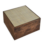 Modway - Truett Square Rotin de bois Table basse - Noyer-Arrivée entièrement assemblée