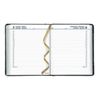Blueline - 2027 agenda quotidien Traditional – 8 1/8 po x 6 9/16 po – vert marbré – bilingue-Reliure cousue avec couverure rigide marbrée vert. Épine et coins noirs