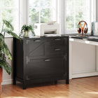 HOMCOM - Armoire à dossiers 4 tiroirs avec glissières silencieuses - grain de bois noir-Un grand tiroir pour les dossiers juridiques, lettre et A4, un tiroir moyen pour lettre et A4, ainsi que deux petits tiroirs pour les fournitures 