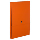 JAM Paper - Portefeuille vertical à fermeture pression - 12 1/8 x 9 x 1/2 - Kraft orange-Taille : 12,125 po x 9 po x 0,5 po