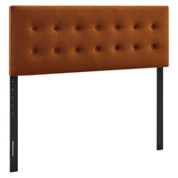 Modway - Emily Velours de performance résistant aux taches Tête de lit Queen size, Rouille-Velours de performance résistant aux taches