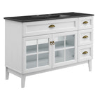 Modway - Isle 48" Armoire à coiffeuse de salle de bain - Blanc Noir-Style côtier contemporain