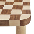 Modway - Oscar Carré de 36 pouces Table à table à table à damier, Chêne et noyer-8