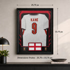 Frameworth - Coupe du Monde FIFA 2026 Officielle Angleterre Harry Kane Cadre Réplique de Maillot - 25,75 po x 33,75 po-6