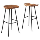 Modway - Concord Dos sans dos Tabourets de bar - Noyer - Ensemble de 2-Tabourets de bar en bois de mangue