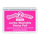 Ready 2 Learn - Tampon encreur lavable géant - Rose vif - 6,2 po L x 4,1 po l - Paquet de 2-Créez des images vives: L'encre de haute qualité fournit des images nettes une fois tamponnées. Utilisez-le pour décorer des affiches, des panneaux, des cahiers et bien plus encore !