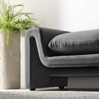 Modway - Waverly Performance Velvet Banc - Gris-Rembourrage en mousse dense
