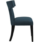 Modway - Curve Tissu Chaise à manger - Azure-Rembourrage en mousse dense