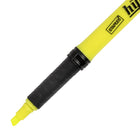 Staples - Hype! Gripped Pen-Style Surligneurs - Pointe biseautée - Jaune - Paquet de 12-Prise caoutchoutée pour plus de confort