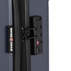 Swiss Gear - Valise cabine spinner - bleu marine-Grand intérieur divisé avec sangles de compression élastiques pour maintenir les vêtements en place et sans faux plis