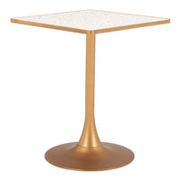 Zuo - Spot Table bistrot - Beige/Or-Fini terrazzo imitation pierre au style contemporain sophistiqué