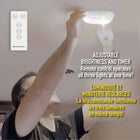 Bell+Howell - Lampes LED Bionic Super Bright pour dessous d'armoire - Paquet de 3-Panneaux lumineux à 360 degrés pour un éclairage général