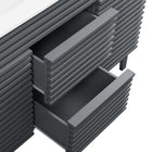 Modway - Render 48" Meuble de salle de bain à double lavabo - Gris blanc-10