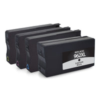Staples - Cartouche d’encre 3JA03AN/3JA00AN/3JA01AN/3JA02AN HP 962XL remise à neuf - rendement élevé - noir/cyan/magenta/jaune - paquet de 4-Compatible avec: HP OfficeJet Pro 9010, 9010e, 9015, 9016, 9018e, 9019e, 9025, 9025e (HP 962XL) 