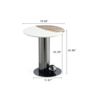 Manhattan Comfort - Ensemble de 2 tables basse et d’appoint Laurel Modern Glam - Noir-Le plateau de la table basse mesure 31,49 pouces de diamètre Le plateau de la table d’appoint mesure 19,68 pouces de diamètre