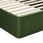 Modway - Solana Arqué Performance Velvet Lit à plateforme jumelle, Vert mousse-Capacité de poids : 800 lb.
