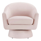 Modway - Astral Performance Velvet Tissu et bois Chaise pivotante - Rose-7