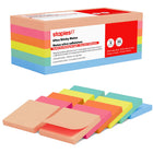 Staples - Blocs de feuillets ultra-autocollants, 3 x 3 po, collection Golden Hour, paquet de 12-Feuillets ultra-autocollants pour une adhérence fiable