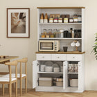 HOMCOM - Buffet de cuisine avec tiroirs et rangement - blanc-Conception anti-basculement pour une sécurité accrue 
