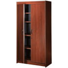 Armoire de rangement Star 72 po H – Cerisier de Cayenne-Comprend une étagère fixe et trois étagères réglables.