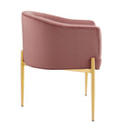 Modway - Savour Touffe Performance Velvet Chaise d’accent - Rose poussiéreuse-Rembourrage en mousse dense