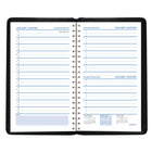 Staples - Agenda quotidien 2027 - 8 po H x 4 7/8 po l - couleurs assorties - bilingue-Horaire de rendez-vous en semaine de 7 h 00 à 18 h30 toutes les demi-heures, page fractionnee le samedi et le dimanche, section de notes en bas sur deux pages