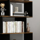 HOMCOM - Étagère à 5 niveaux pour salon, salle d’étude, bureau à domicile - brun rustique-Assemblage requis 
