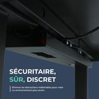 MotionGrey - Plateau de gestion des câbles sous bureau - Organisateur de cordons pour bureaux assis-debout et postes de travail - Noir-6
