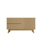 Manhattan Comfort - Buffet moderne mi-siècle Yonkers 160 cm, blanc cassé et cannelle-Garantie limitée du fabricant de 30 jours