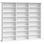 HOMCOM - Armoire de rangement multimédia à 8 niveaux - blanc-Grande capacité de rangement pouvant contenir 1032 CD ou 594 DVD/Blu-ray