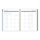 Mead - Agenda scolaire hebdomadaire/mensuel lignes de rêve 2026-2027 - 11 po H x 8 1/2 po l - gris - bilingue-Couverture rigide durable à fond gris avec des accents dorés