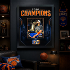 Frameworth - Cadre photoglass de Karl-Anthony Towns des New York Knicks trophée du championnat 2026 - 18 po l x 22 po H - noir-7