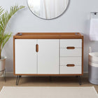Modway - Energize 48" Armoire de lavabo compatible avec un seul lavabo (non inclus) - Blanc cerise-Pieds métalliques en épingle à cheveux